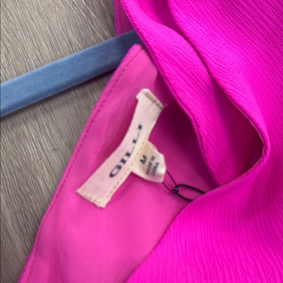 ❄️Gilli Hot Pink Mini Dress with Bow Straps - Picture 2 of 3